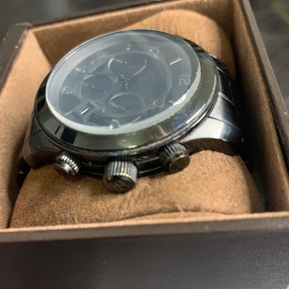 Oversized Runway Black-Tone Stainless Steel Watch - Picture 2 of 2